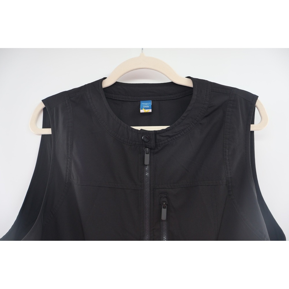Old Navy StretchTech Romper Womens 2X Black Zip Front Cargo Quick Dry Plus - Picture 2 of 5